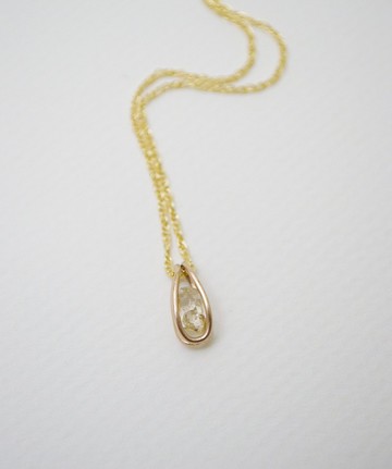 原石系列-巴基斯坦鑽石水晶‧14K包金項鍊