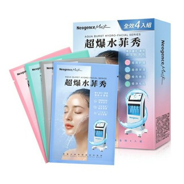 霓淨思超爆水菲秀面膜全效4入組