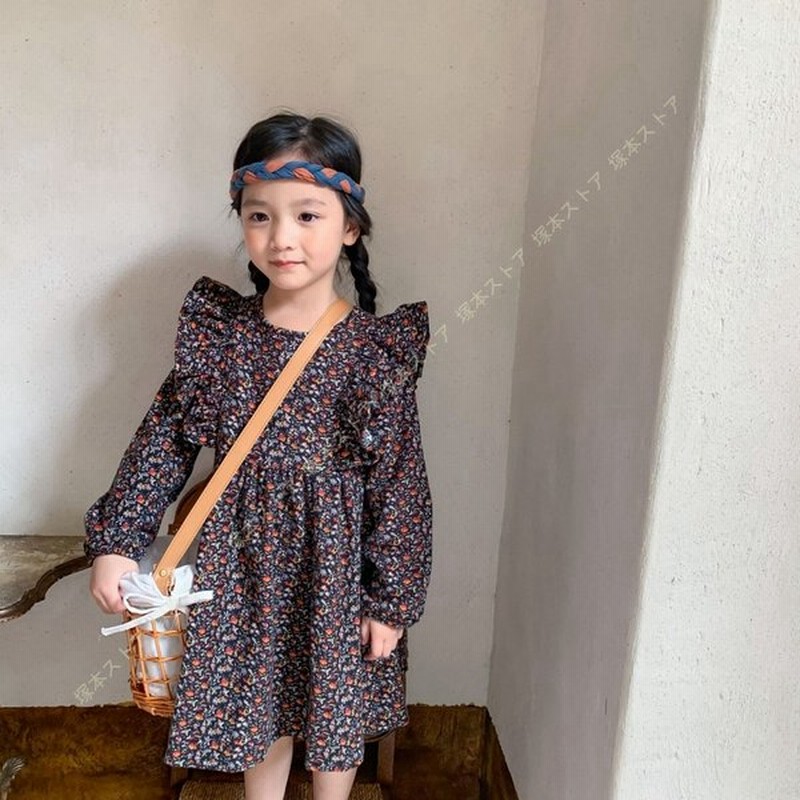 ワンピース 女の子 長袖 花柄 春 森ガール風 フォーマル ガールズ スカート ドレス 子供服 ジュニア フラワー Aライン ハイウエスト お嬢様 かわいい 通販 Lineポイント最大0 5 Get Lineショッピング