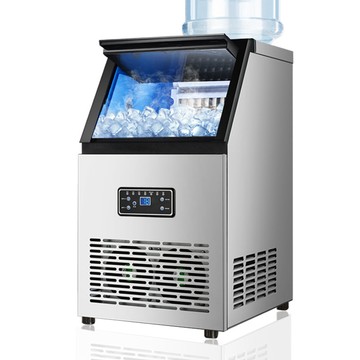 集集客 商用製冰機  家用台式全自動奶茶店製冰機 80kg自來水+桶裝水進水