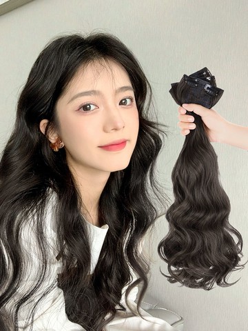 假發片女長發一片式蓬松無痕大波浪隱形長卷發假發貼片自己接發片