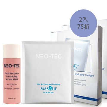 (2入75折)NEO-TEC 妮傲絲翠 高效水嫩修護面膜4片裝