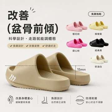 【免運】負跟鞋改善骨盆前傾矯正腰椎女夏季外穿足弓前高後低室內倒走拖鞋 踩屎拖鞋 拖鞋 室內拖鞋 厚底拖鞋 防滑拖鞋