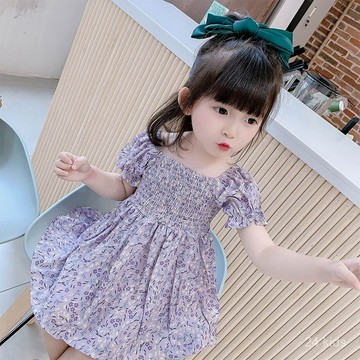 【台灣出貨】【8525次迴購】女童連衣裙夏裝2026新款雪紡花女寶寶裙子網紅中小兒童夏季公主裙