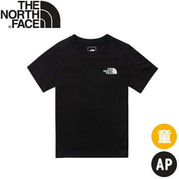 【The North Face 美國 童 短袖T AP《黑》】899E/登山/夏季/純棉/短T