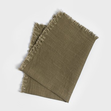 日式 簡約樸實 60*45cm 餐桌布│軍綠│單品