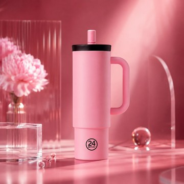 意大利24Bottles【Straw Cup 800ml】Flamingo - 吸吸保冷杯