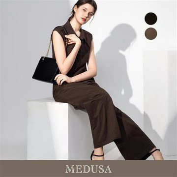 現貨【MEDUSA 曼度莎】設計感壓褶彎刀西裝褲 - 2色（M-XL）｜西裝褲 壓褶長褲 都會穿搭