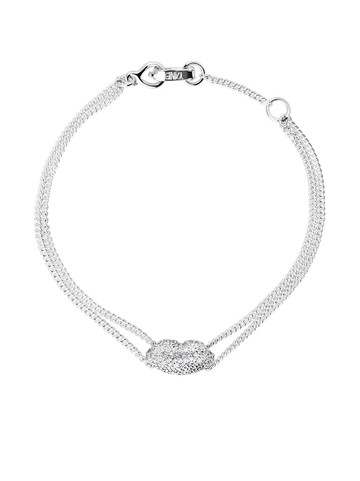 TANE México 1942 - Bésame chain-link bracelet - women - Sterling Silver/Diamond - One Size