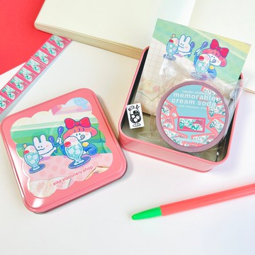 【懷舊汽水罐】便條紙組&標籤貼紙&迷你印章