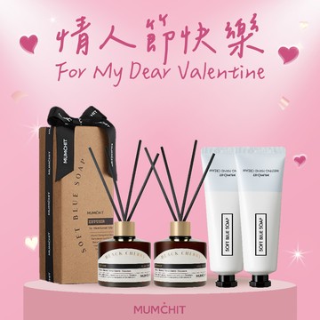 快速出貨【MUMĆHIT】情人節快樂💘思索之苑室內擴香2入+療癒香氛護手霜2入+霧銀禮袋 (香氛情人節禮物)(送男友/送女友/熱銷排行/質感禮物)