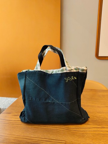 Two way環保兩用包-客製化繡字、蜂巢紙包裝、12/7出貨