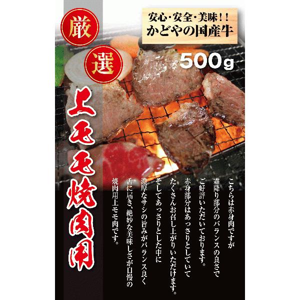 国産牛上モモ焼肉用500g