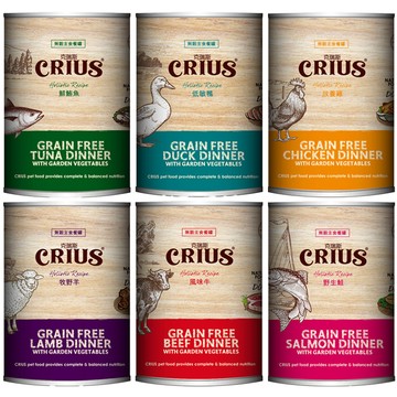 CRIUS 【24入組】克瑞斯-紐西蘭無穀主食餐罐-犬用 375g