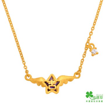 幸運草 吉星降臨 純金鍊墜 (預購)