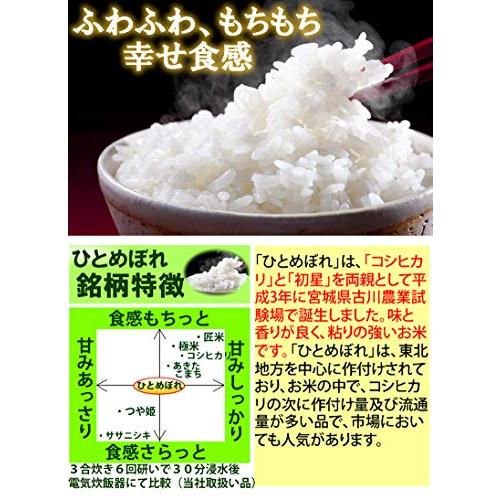 令和5年産 宮城県産 ひとめぼれ10kg 精白米（精米時重量約1割減）