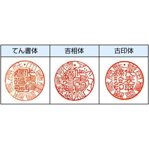 法人印鑑 会社実印 役職印  黒水牛（芯持極上）〔16.5mm丸棒型〕ケース付