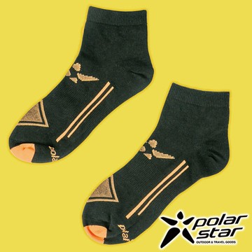 PolarStar 中性排汗短筒襪『黑』P24521 露營.戶外.登山.排汗襪.彈性襪.紳士襪.休閒襪.短襪.長襪.男版.女版