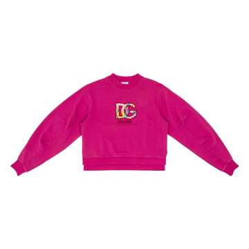 Dolce & Gabbana Kids 酒紅色短版衛衣