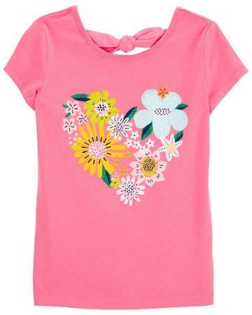Baby Floral Bow Back Jersey Tee