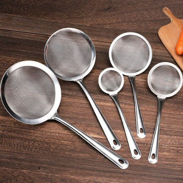 【台灣出貨】不鏽鋼漏勺果汁豆漿過濾網中藥網漏篩子家用撈麪大號笊籬油炸榨機不銹鋼湯勺  湯匙 火鍋漏勺 過濾網 濾油勺