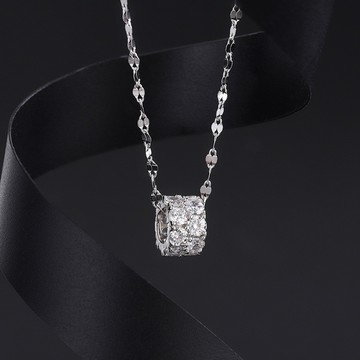 Sweet Air L38 日韓流行時尚項鍊 雜誌推薦款 閃耀鋯石小齒輪 項鍊 頸鏈