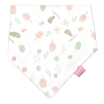 US baby 優生 寶寶三角圍兜 100%棉 (精梳棉)  37 x 18cm  粉色