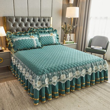 韓式蕾絲床裙夾棉加厚床罩單件四季通用床套床笠公主風單雙人床單