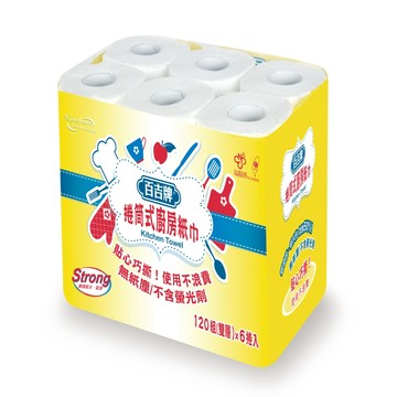 百吉牌 捲筒式廚房紙巾120組x48捲/箱