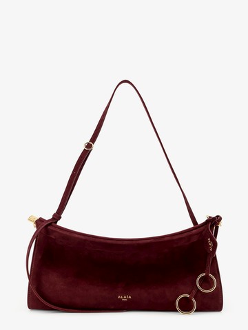 East West Medium suede shoulder bag - ALAIA - gender_Woman