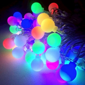 摩達客 浪漫療癒100燈LED小圓球珍珠燈串  彩色光  1組