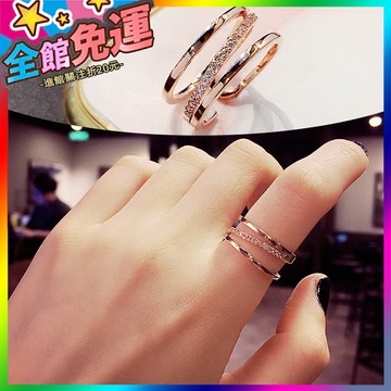 🌸台灣出貨🌸 大小可調開口戒指女時尚個性簡約食指in潮招財指環韓版網紅冷淡風 🥇滿額免運🥇X370-11-A