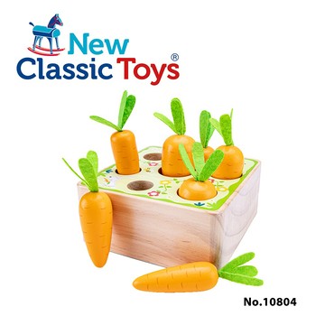 荷蘭New Classic Toys 寶寶認知學習拔蘿蔔玩具-10804 木製玩具/拔蘿蔔遊戲/認知學習/蒙特梭利教具