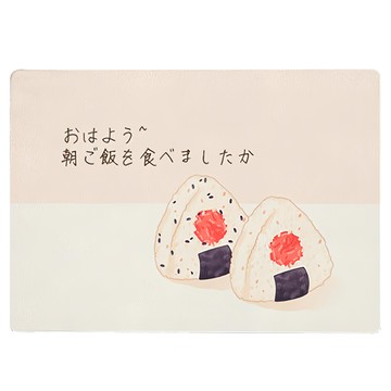 防水防油隔熱皮革餐墊  日式飯糰 白色 + 粉色  30 x 45cm  1個