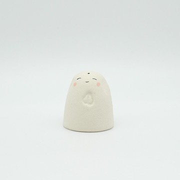 手工陶瓷粉紅，粉紅色臉頰的地藏菩薩像