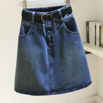 S-5XL 大尺碼牛仔半身裙女夏季寬松高腰顯瘦百搭a字包臀裙短裙