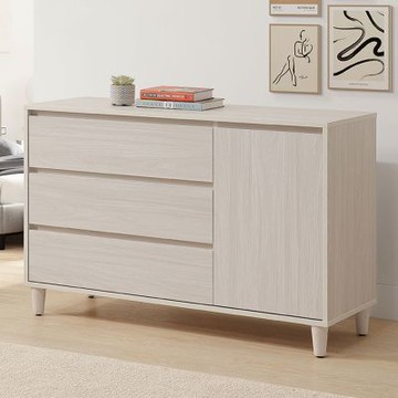 文創集 杜摩可4尺單門三抽斗櫃-120x40x78cm免組