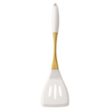 SUNORO 304不鏽鋼矽膠漏鏟  1個  白金色