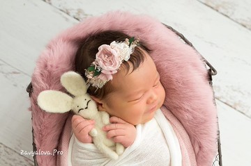 兔子玩具，毛氈兔子，新生兒道具