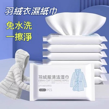 台灣出貨✨日本羽絨衣清潔濕巾 羽絨服清潔 免水洗 濕巾 去污漬 洗衣神器 免稅幹洗 衣物清潔 去漬 油漬汗漬 濕紙巾
