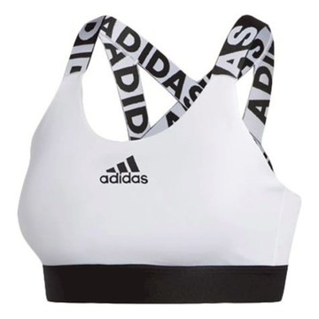 (WMNS) adidas Don't Rest Branded Bra 'White Black' Asia Sizing