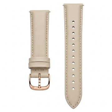 GARMIN Quick Release vivomove Luxe 義大利皮革錶帶 錶扣 20mm  淡沙色 + 18K玫瑰金  1組