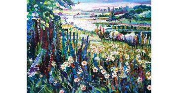 田野雛菊 藝術繪畫 原創藝術 油畫 布面油畫