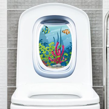 【MR.ZAKKA】創意萬用裝飾貼紙-景觀主題 海底星空窗景 A款 居家布置 DIY可移式壁貼 無痕壁貼 牆貼