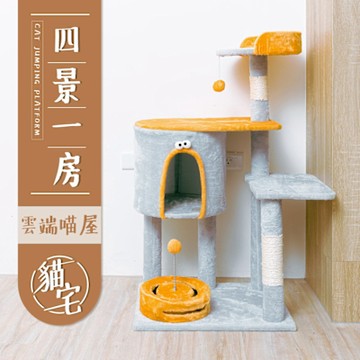 毛孩的秘密生活 │ 四景一房雲端喵屋 貓跳台/貓爬架/貓別墅