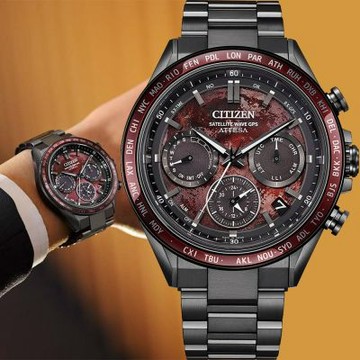 CITIZEN 星辰 血月限定款 限量 鈦 GPS衛星對時光動計時手錶 七夕寵愛季 送禮推薦 CC4077-71Z