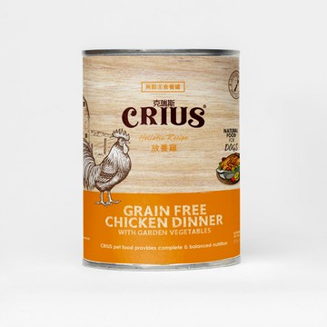 【CRIUS 克瑞斯】全齡犬罐 天然紐西蘭 低敏無穀 單一純肉 主食罐 放養雞 375G