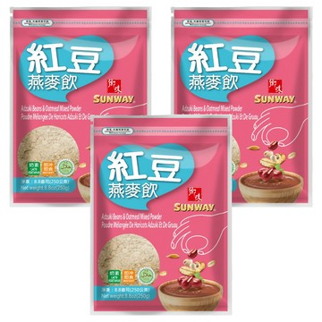 SUNWAY 鄉味 紅豆燕麥飲  250g  3個