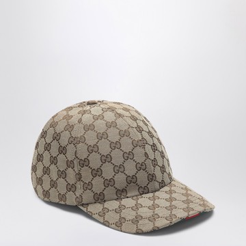 Beige GG fabric baseball cap