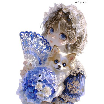 【4 月新品 3】07-120-0279 人物貼紙 春日女孩與動物